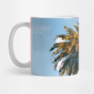 One palm tree oil painting Mug